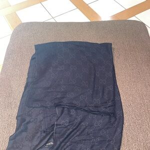 Gucci Charcoal Gray Scarf